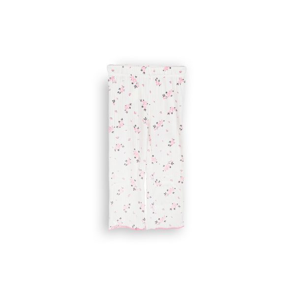 Ribbed Cotton Pajamas 261026 - Off White 2-5 Years - Image 3