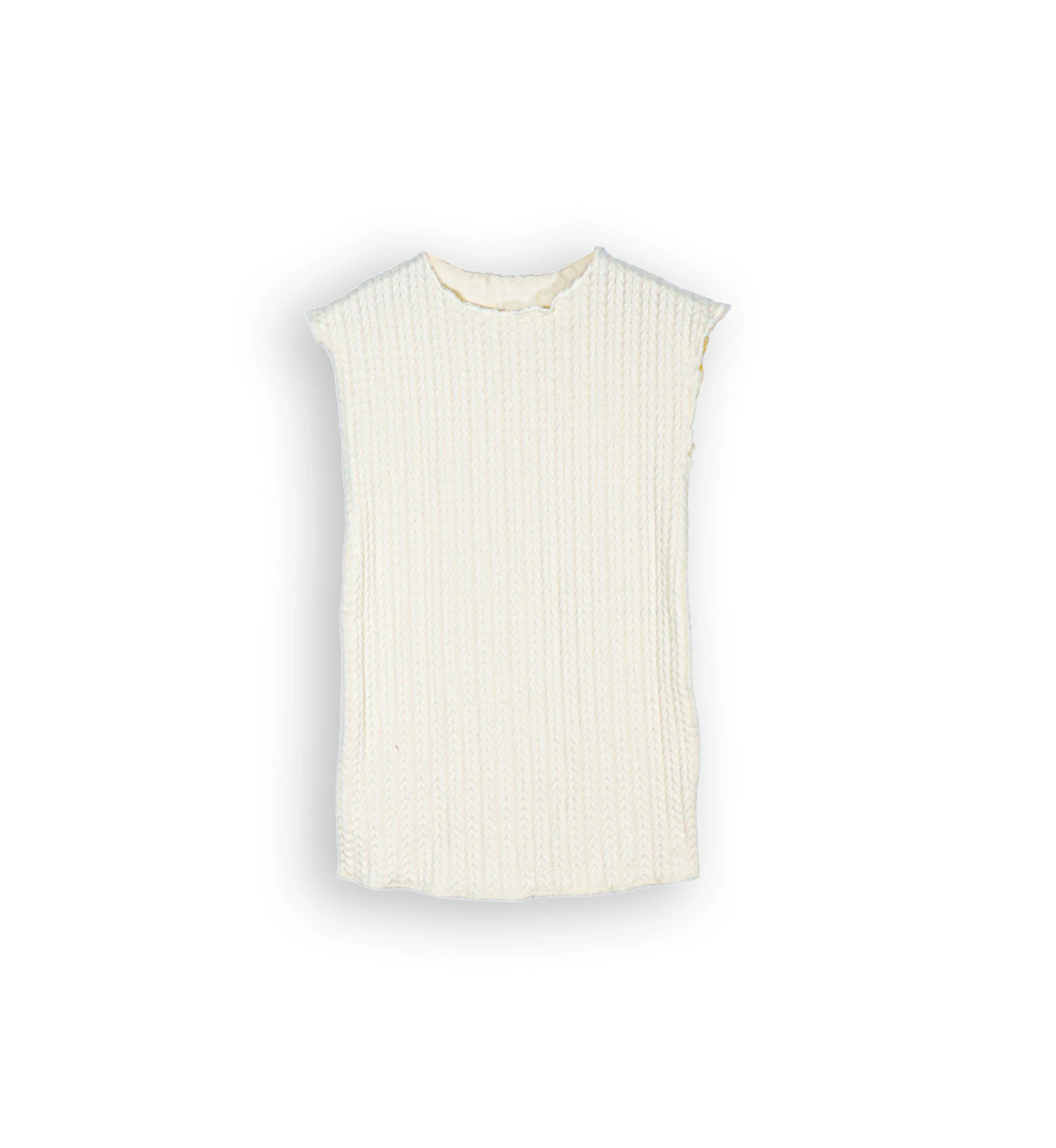 261207 OW Knitted Fabric Dress 261207 - Off White 2-14 Years - Image 1