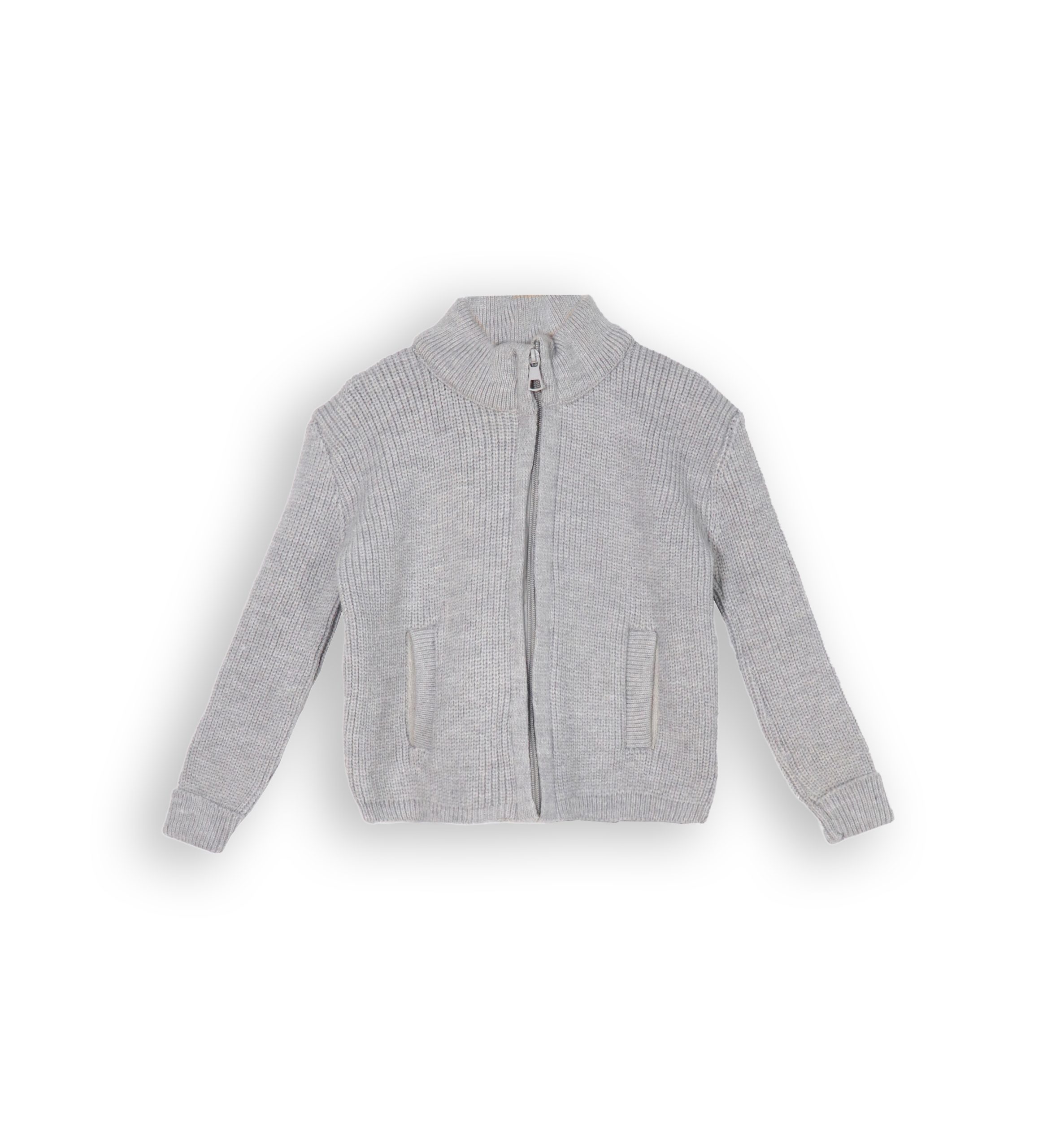 261403 GY Knitwear Jacket For Boys 261403 - Gray 9-24 Months - Image 1