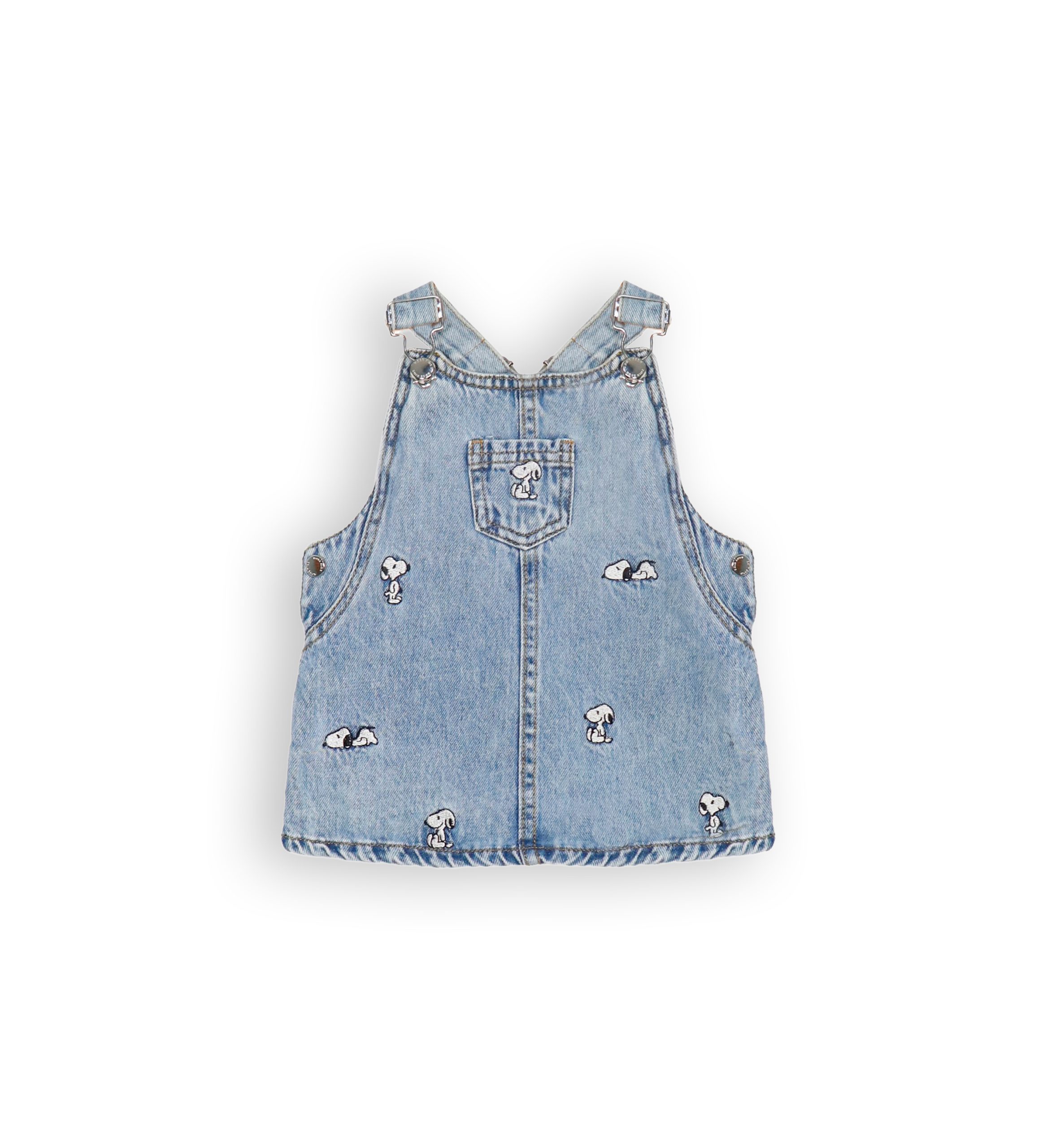 251285 SB Jeans Dress For Girls 251285 - Sky Blue 9-24 Months - Image 1
