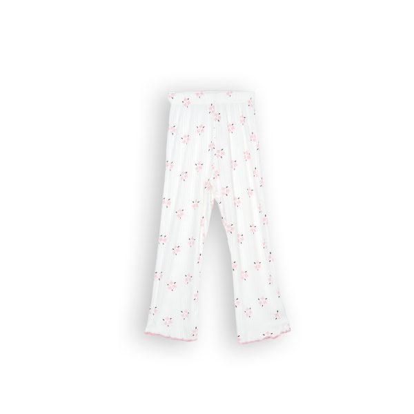 Ribbed Cotton Pajamas 261023 - Off White 6-14 Years - Image 3