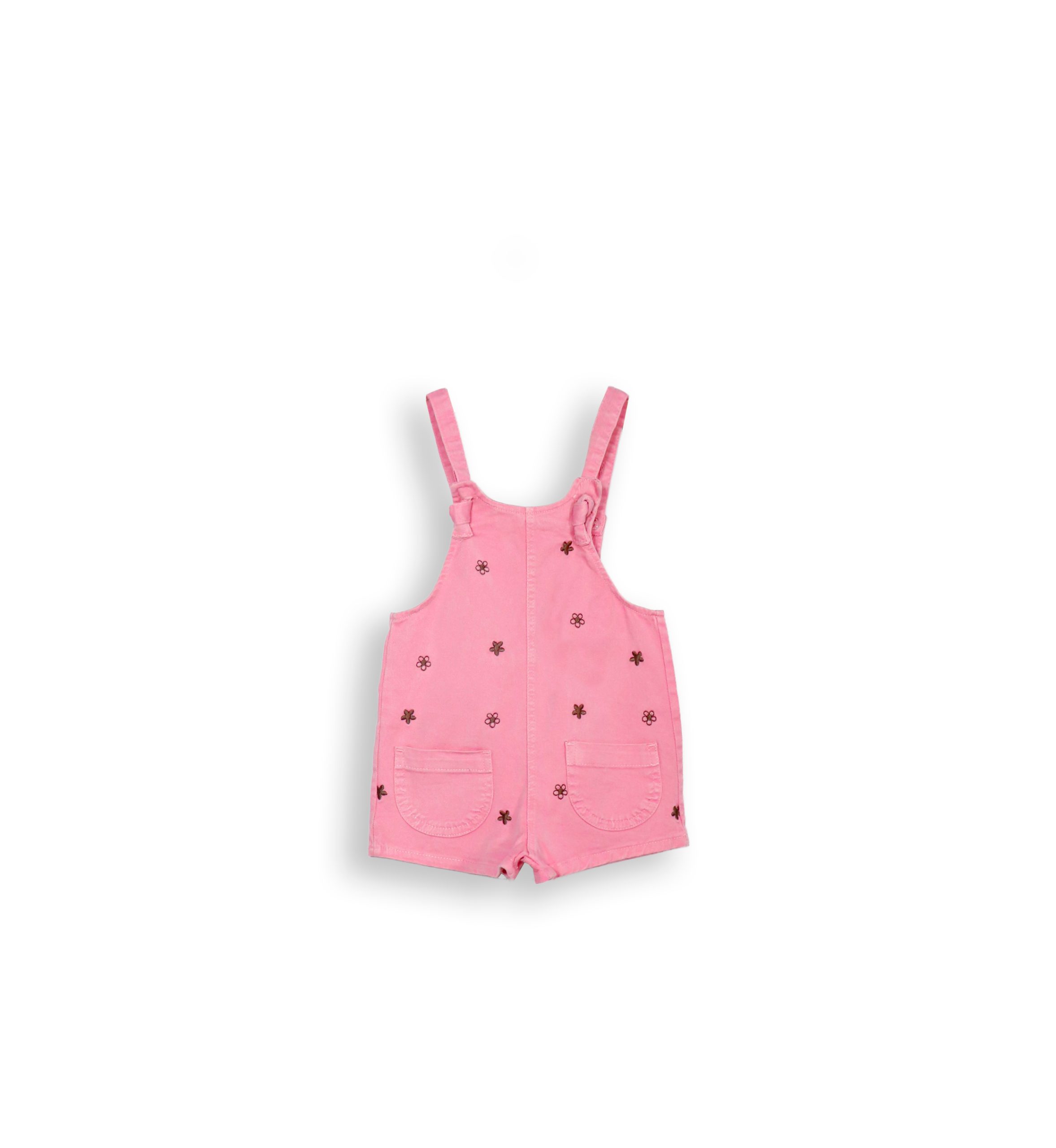 261153 FU Gabardine Jumpsuit For Girls 261153 - Fuscia 9-24 Months - Image 1